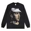 Sudadera con capucha y estampado de Eminem Hip Hop Americano Hip Hop Lavada Peso Pesado Algodón Puro Al por Mayor