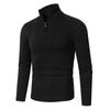 Moda Masculina Otoño e Invierno 2025 Nuevo Suéter de Punto Trendy con Media Cremallera Juventud Color Sólido Sencillo Casual