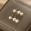 Novos Brincos de Pérola Natural de Água Doce, Design Exclusivo Feminino Exquisito e Simples Brincos Longos com Franjas
