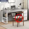 Escritorio de computadora, escritorio casero de escritorio para dormitorio, escritorio de oficina, escritorio de jefe, escritorio simple para vivienda de alquiler con cajones