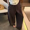 Pantalones de pierna ancha con estampado estilo retro para mujer, nueva moda de otoño, de cintura alta, holgados, adelgazantes, versátiles, pantalones casuales con un ambiente relajado