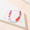 Pulseira Colorida Estilo Étnico Urso Letra Argila Polimérica Ajustável à Mão Joia Transfronteiriça Europeia e Americana