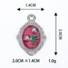 Pulseira Colar Pingente Acessório DIY Materiais Folha de Cinco Cores Incrustada Pérola K Branco Liga de Zinco Pingente Único
