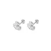 Pendientes Versátiles Sencillos y de Moda de Plata Pura S999 Clover para Mujer 2026 Nuevos Pendientes de Rosca de Moda