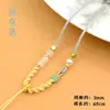Cordón para Collar con Nudo Deslizante y Colgante, Colgante Hecho a Mano DIY de Perla y Jade, Joyería de Collar Unisex al por Mayor