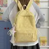 Mochila estilo ins coreano, nova, de alta aparência, estilo colegial com laço, para alunos do ensino fundamental II e médio, casual, leve, de grande capacidade