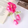 Nuevo y dulce scrunchie de flor de tulipán versátil, liga para el cabello hecha a mano de alta gama para coletas altas, accesorios para el cabello al por mayor