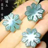 Colgante de Girasol de Jade Natural Grado A, Adorno Colgante de Jadeíta Azul para Mujeres, Colgante de Copo de Nieve de Jade