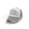 Gorra de Béisbol de Malla con Logo de Letra D de Nuevo Estilo Transfronteriza Visera Solar para Exteriores Protección Solar Transpirable Versátil Gorra con Visera