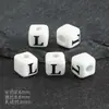 Cuentas Cerámicas Cuadradas de 8 mm con Letras y Agujeros Verticales, Materiales para Manualidades Infantiles, Cuentas Sueltas, Forma de Corazón, 26 Letras, Accesorios para DIY, Pulsera
