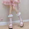 Calcetines de Felpa de Encaje Estilo Japonés Otoño e Invierno para Mujer de Media Caña Tejidos de Terciopelo Engrosados Cálidos y a Prueba de Frío para Dormir Primavera y Otoño