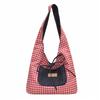 Estilo Coreano Color Contrastante Lazo Gran Capacidad 2025 Nuevo Cuadros Versátil Simple Casual Moda Tendencia Bolso de Lona