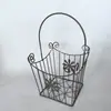 Cesta de Frutas de Boda de Hierro Ins Estilo Japonés y Coreano Cesta de Flores Creativa Cesta de Almacenamiento de Snacks de Frutas Almacenamiento de Metal de Escritorio para el Hogar