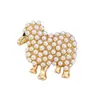 Broche Nuevo de Oveja con Perlas, Sencillo y Versátil, Adecuado para Cárdigans y Abrigos, Pin de Broche de Cordero con Temática Animal