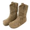 Botines Retro de Otoño Temprano para Mujer 2026 Nuevos Populares Botas Gruesas de Algodón para Otoño e Invierno con Forro de Felpa, Botas tipo Martin, Suela Plana, Estilo Apilado
