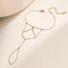 Aogu Ins Cadena de Muñeca de Acero Inoxidable con Corazón, Estrella y Avión Chapado en Oro Personalizado para Mujer, Accesorio de Mano Versátil Retro de Nicho