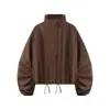 Fabricante mayorista de ropa para mujer transfronterizo 2026 ZA AliExpress más vendido chaqueta multicolor de un solo botón con cordón y cuello alto