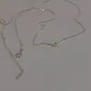 Colar Minimalista de Nó para Mulheres com Design Único, Corrente de Clavícula Simples Versátil Acessório Ins de Celebridade da Internet