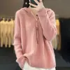 Primavera, Otoño, Invierno 2026 Estilo Nuevo Sudadera con Capucha y Cremallera de Punto Grueso Suelta Juvenil Sudadera para Mujer de Moda