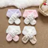 Bufanda Triangular Floral Estilo Coreano para Niños Otoño e Invierno, Bufanda Cálida para Cuello de Bebé, Cortavientos, Elegante, Versátil, Bufanda para Bebé, Hecha a Medida