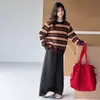 Suéter Pulôver de Inverno para Meninas Médias e Grandes Novo Estilo Roupas de Inverno Suéter Jacquard Infantil Tricô para Meninas Estiloso Tendência