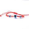 Pulsera de Transporte Azul Ojo Tejida a Mano con Cuerda Roja para Niños y Adultos Pulsera de la Suerte Ojo del Diablo Turco