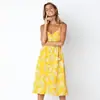 Cardigan Largo de Mujer 2023 Verano Europeo y Americano Nuevo Transfronterizo Caliente Sexy con Tirantes Cruzados Botones Sin Mangas Espalda Descubierta