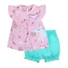 Comercio Exterior Ropa Infantil Verano Nuevo Transfronterizo Al por Mayor Hombres y Mujeres Bebé Manga Corta Pantalones Cortos Camiseta Conjunto de Dos Piezas