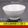 Melamina Blanca Tazón Pequeño Restaurante Tazón de Arroz Imitación Porcelana Tazón de Desayuno Restaurante Hot Pot Tazón para Salsa de Moje Vajilla de Plástico Comercial