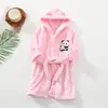 2021 Primavera e Outono Meninas Crianças Pijamas Flanela Roupão Meninos Casa Roupas Com Capuz Crianças Camisola Inverno