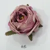 Rosa de princesa artificial vintage con borde quemado, flores falsas con borde quemado para decoración de pared de flores de boda en Instagram, accesorio para caja de regalo de flor para pasador de pelo DIY
