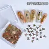 Decoración de Uñas con Remaches de Estrella y Luna Joyería Dorada de Estrella de Cinco Puntas Manicura Luna Parche Metálico Pequeño Accesorios para la Punta del Árbol de Navidad