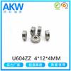 Rodamiento miniatura U604ZZ 4*12*4mm accesorios para extrusora de impresora rodamiento de rodillo de pantalla