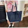 Bolsa de Hombro de Mezclilla Vintage, Gran Capacidad, Bolso Ligero, Bolso para Estudiantes, Bolso Cruzado Casual para Mujer, Personalizable
