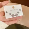 Set de Aretes de Flor con Circonita y Aguja de Plata Electrochapada en Oro Real, Aretes Versátiles Dulces y Elegantes, Aretes de Lujo Ligero de Alta Gama para Mujer