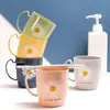 Taza para Cepillarse los Dientes Hd para el Hogar de Aspecto Atractivo para Niños Taza Gruesa de Gran Capacidad para Cepillos de Dientes de Plástico Taza de Enjuague Bucal de Gama Alta con Asa