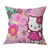 Venta Caliente Transfronteriza Serie Hellokity Lino Funda de Cojín para Sofá de Casa Dormitorio Almohada Impresión a una Cara