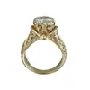 Anillo Huajie Simple Versátil para Hombre y Mujer con Circonita Accesorios Explosivos Transfronterizos Anillo de Diamante Retro con Forma de Flor