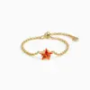 Moda Transfronteriza Europea y Americana Nuevo Lujo Ligero Cadena de Diamantes de Colores Anillo Deslizante Diseño de Nicho para Mujer Anillo de Cobre Chapado en Oro Real