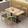 Tienda de fideos para picar, barbacoa, desayuno, juego de mesa y silla para comida rápida, tienda de té de leche y postres, mesa de restaurante, tipo económico comercial