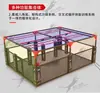 Estación de Entrenamiento de Combate Inmersivo Integrada para MMA Ring de Boxeo Multifuncional Equipo de Gimnasio Jaula de Cuatro Esquinas Pista Deslizante Saco de Arena