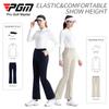 Ropa de Golf PGM para Mujer Otoño Cinturón Elástico Pantalones Adelgazantes de Tela Deportiva Microacampanados