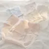 Calcinhas de algodão puro antibacteriano 10A para meninas com entrepernas estendida e jacquard de morango, cuecas respiráveis de cintura média que modelam o quadril para estudantes