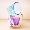 Tazas de Vidrio Transparente Coloreadas Resistentes al Calor Set para el Hogar Tazas de Gota de Lluvia Tazas de Té Tazas para Cerveza Jugo Tazas para Agua Regalos para Eventos