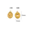Colgante de Moda Exquisitamente Tallado en Acero de Titanio Chapado al Vacío en Oro de 18 Quilates Colgante de Collar de Alta Retención de Color Accesorios para Joyería DIY de Acero Inoxidable