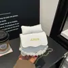 Bolsa de Ombro sob o Braço com Corrente de Pérolas, Design de Moda 2026, Estilo Coreano, Laço com Textura de Pérola, para o Dia a Dia