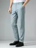 Pantalones Casuales 9Mu para Hombre, Estilo Delgado Transpirable de Verano, Ligeros para Negocios, Sin Planchar, Caída Suave, Pantalones Rectos Versátiles para Hombre 21035