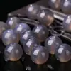 Venda Direta de Fábrica de Pedras Ágata Cinza Naturais Grau A Soltas para Artesanato DIY Feito à Mão, Pulseiras, Colares e Acessórios de Joias, Contas Redondas em Atacado