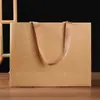 Bolsa Tote de Papel Kraft Retrô, Sacola de Presente para o Festival do Meio Outono, Versão Horizontal com Rebites, Sacola de Embalagem para Viagem, Sacola de Papel Kraft do Fabricante da Fonte