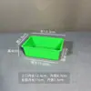 Caja de Plástico Rectangular sin Tapa para Artículos Varios, Cesta de Almacenamiento para Tornillos, Caja de Almacenamiento Colorida para Jardín de Infancia, Marco Pequeño para Fichas de Juego